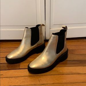 GOLD party boots